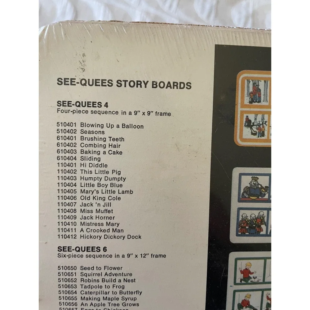 New 1956 Judy See-Quees Johnny Growing Story Board Sequence Puzzle 510657 VTG